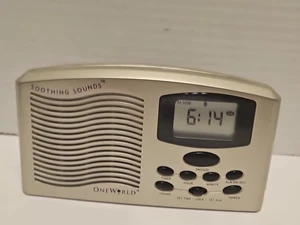 One World Soothing Sounds Portable Therapy Machine Relax Sleep, Alarm Clock - Picture 1 of 5