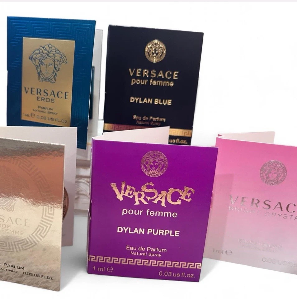 Versace Cinco Novas Amostras de Perfume - Quatro Eau De Parfum E Um Eau De Toilette - Imagem 1 de 1