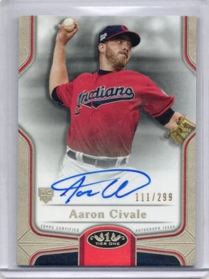 2020 Topps Tier One - Breakout Autographs Aaron Civale #BOA-ACI /299 (AU, RC) - Image 1 of 2