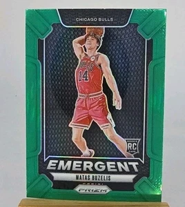 2024-2025 Panini Prizm Basketball Matas Buzelis Green Emergent Prizm RC #7 Bulls - Picture 1 of 1