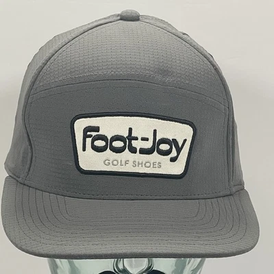 Footjoy Retro Logo 5 Paneles Sombrero Gris Snapback Golf Sombrero Gorra Foto 1 de 4
