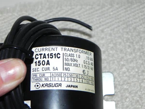 CTA151C 150A KASUGA, Transformador de Corriente Clase 1, 15VA 50/60Hz Voltios Máx. 1.15/2 - Imagen 1 de 9