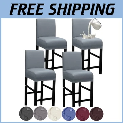 Stretch Waterproof Chair Covers with Back 4 Pack - Image 1 of 4