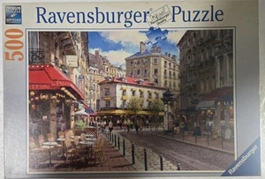 Preowned Premium Ravensburger 500 Piece Puzzle “Quaint Shops” - Picture 1 of 4