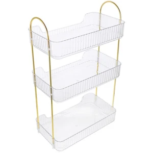 Estante de almacenamiento de baño organizador de maquillaje para artículos de tocador - Imagen 1 de 12