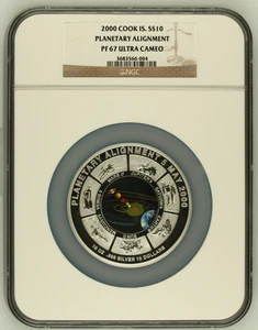 Islas Cook 2000 S$10 plata 10 oz alineación planetaria NGC PF67UC - Imagen 1 de 3