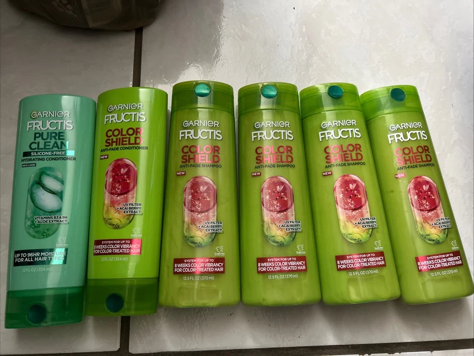6 Garnier Fructis Color Shield Grow Strong Oil Shampoo Conditioner Mixed - Image 1 of 1