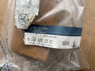 Mercedes Benz R107 Driver Door Arm Rest 1079700301  OEM Used Palomino - Image 1 of 2