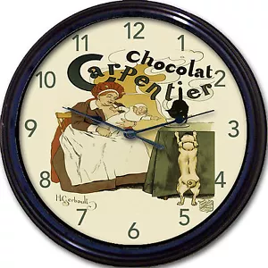 Schokolade Carpentier Poster Wanduhr Gerbault Paris Frankreich Küche Affiche 10" - Bild 1 von 2