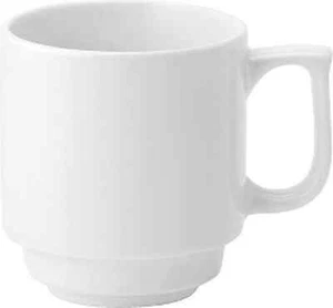 6x Stapelbecher 10oz, Tee-/Kaffeetasse trinken, reinweiß, Geschirr, Abendessen Set - Bild 1 von 1