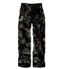 WATERPROOF WINDPROOF TROUSERS Black Camo Mens S-XXL hiking fishing hunting