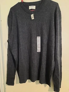 Old Navy Sweater Mens L Cotton Blend Crew Neck Pullover Blue Heather, Lt Weight - Picture 1 of 5