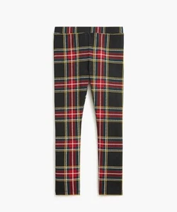 Crewcuts Girls Plaid Ankle Length Leggings, 6-7, Black/ Red - Picture 1 of 4