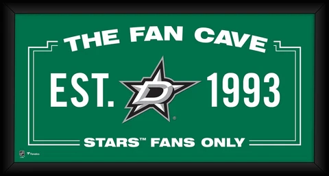 Dallas Stars Framed 10" x 20" Fan Cave Collage Cover