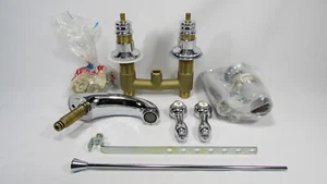 4" Set WC Mittelauslauf Keramik 1" Wasserhahn Americana Pop Up Chrom MZ 1808 - Bild 1 von 3
