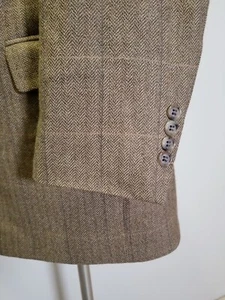 40L BROOKS BROTHERS orange Windowpane Check Wool tweed Jacket Sport Coat Blazer - Picture 1 of 7