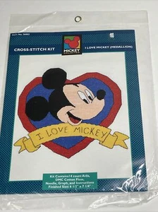 Just Cross Stitch I Love Mickey Medaillon gezählt Kreuzstich Set - Bild 1 von 5