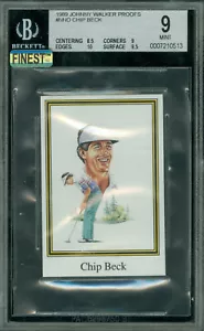 1989 JOHNNY WALKER RYDER CUP CHIP BECK PROOF BGS 9 10 MADE MAC FINEST - Picture 1 of 2