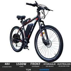1500w Electric Bicycle Ebike 48v 15Ah Battery EMTB PAS THROTTLE SHIMANO GEAR AU - Picture 1 of 13