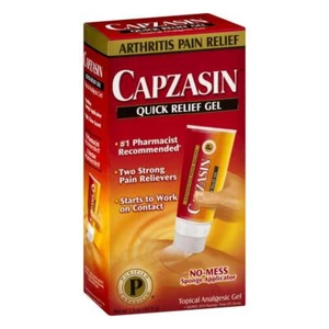 Capzasin Quick Relief Gel for Arthritis Pain, No-Mess Sponge Applicator, 1.5 oz - Picture 1 of 5