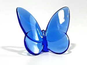 Baccarat Kristall, Frankreich Papillon Glück Schmetterling Saphir blau Figur, 3 1/8" - Bild 1 von 3