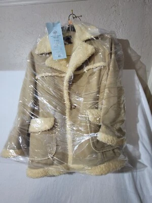 vintage WIMANS shearling coat mens real western history And Dry Cleaned Sz MED  - Image 1 of 4