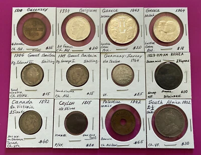1764-1964 Germany,Greece,Canada,England, Russia 12 Coins Lot Very Nice Lot. - Image 1 of 4