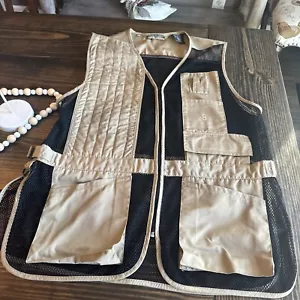 🔥Bob & Allen Shooting / Hunting Vest Men's Size XL Khaki Tan Black Mesh - Picture 1 of 10