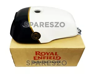 100% GENUINE Royal Enfield "CONTINENTAL GT 650 DUX DELUXE WHITE FUEL TANK" - Picture 1 of 9