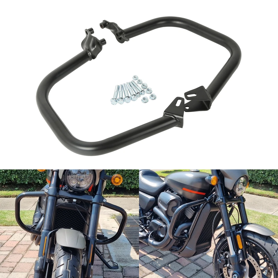Barra de choque protectora de motor negra apta para Harley Street XG500 XG750 2015-2021 2016 17 Foto 1 de 4