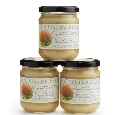 3 BIG ISLAND BEES - MIEL ORGÁNICA OHIA LEHUA 9 oz. JARRO DE HAWAII Foto 1 de 4