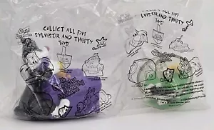 Vintage 1998 The Sylvester & Tweety Mysteries Hardees Toys Menge 2 Neu in Verpackung - Bild 1 von 9