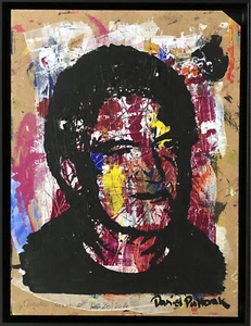 Moderne Abstrakte Figurative Kunst Unikat Gerahmt Portrait Quentin Tarantino - Bild 1 von 11