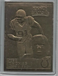 Josh Thomas 2007 Danbury Mint Colts Super Bowl 41 XLI 22kt carta oro - Foto 1 di 1