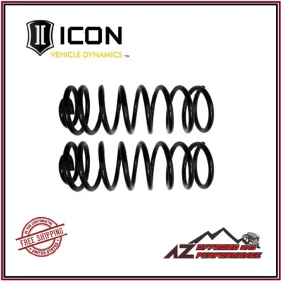 Par de molas helicoidais traseiras de elevação ICON 4,5" taxa dupla para 07-18 Jeep Wrangler JK JKU - Imagem 1 de 3
