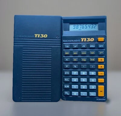 Texas Instruments TI-30 Calculatrice Calculette Scientifique+Cache Vintage Retro - Photo 1/4