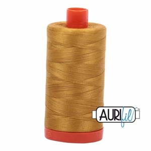 Aurifil 50wt, 5022 Mustard, 100% Cotton. Mako Egyptian Cotton. 1300M - Picture 1 of 1