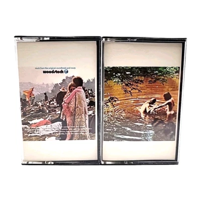 Woodstock Part 1 & 2 – Cassette Tapes – Original Soundtrack – Good Condition Foto 1 de 4