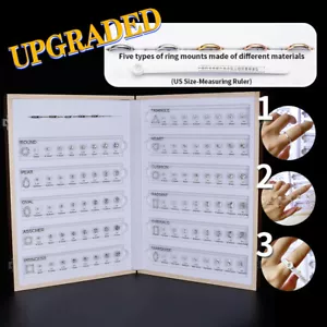 Cubic Zirconia Jewelry Making Ring Repair Design Tool Diamond Shapes Chart Sets - Picture 1 of 11