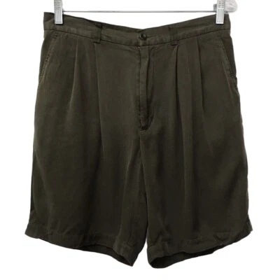 Pantalones cortos caribeños para hombre talla 32 verde seda Foto 1 de 4