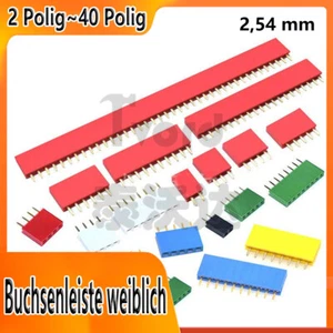 2 Polig~40 Polig Buchsenleiste weiblich f. Pin Header 2.54 mm Raspberry Pi - Bild 1 von 7