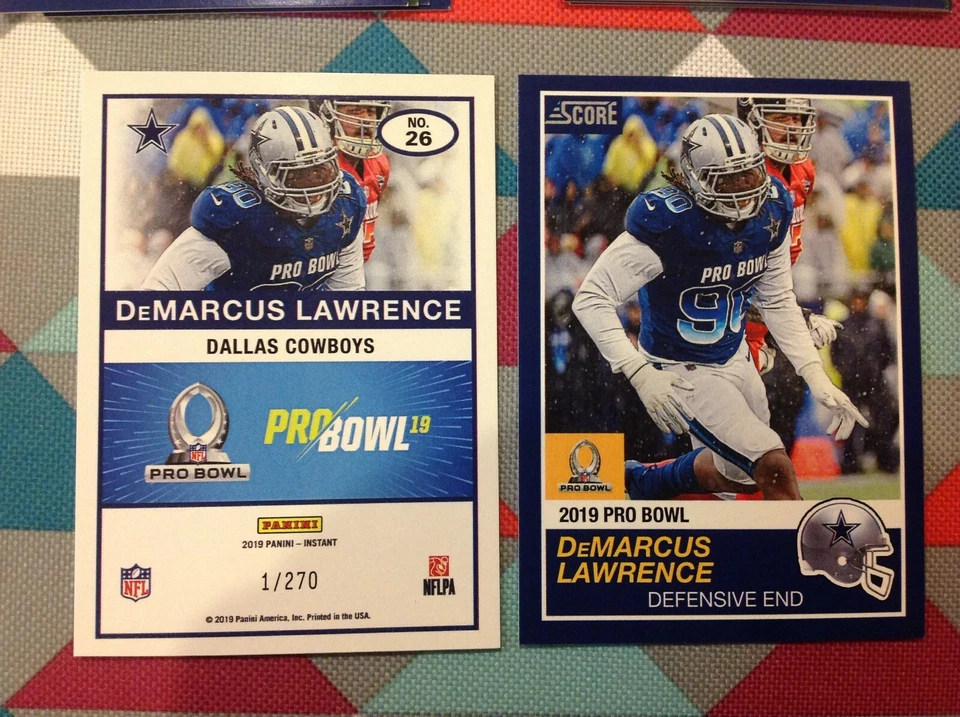 DeMarcus Lawrence #26 cowboys 1989 Score vers 2018 Panini Instant 2019 Pro Bowl - Image 1 of 1