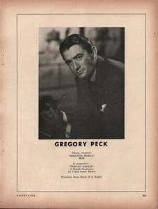 Gregory Peck - 1957 - ganzseitiges Bild - Original Zeitschriftenanzeige - Bild 1 von 1