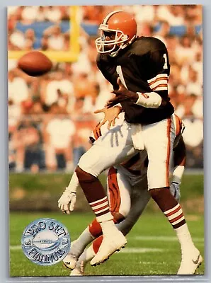 1991 Pro Set Platinum - Michael Jackson #292 (RC) Cleveland Browns NFL Card - Image 1 of 2