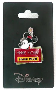 Spilla da collezione originale DISNEY Minnie Mouse dal 1928 1" x 1,25" NUOVA - Foto 1 di 1