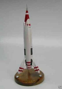 Moonliner TWA Von Braun Rocket Desktop Wood Model Small New - Picture 1 of 1
