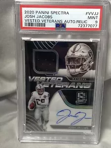 2020 Panini Spectra Vested Veterans Auto /50 Josh Jacobs #VV-JJ Auto 1 of 3 !! - Picture 1 of 3
