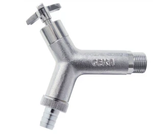 GEKA® plus Design-Wasserhahn Außengewinde 1/2 Zoll mit Tülle Messing verchromt - Bild 1 von 1