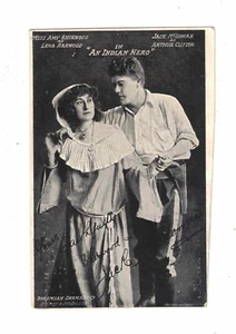 Vintage Postcard 1914 Shirwood & McGowan, Bohemian Dramatic Co, "An Indian Hero" - Bild 1 von 2