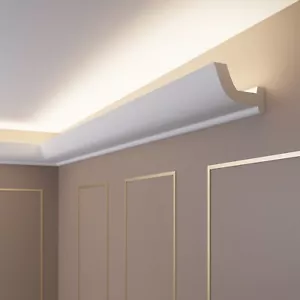 Profil LED, Deckenleiste aus Styropor XPS , 20 Meter OL-7 weiss - Bild 1 von 3